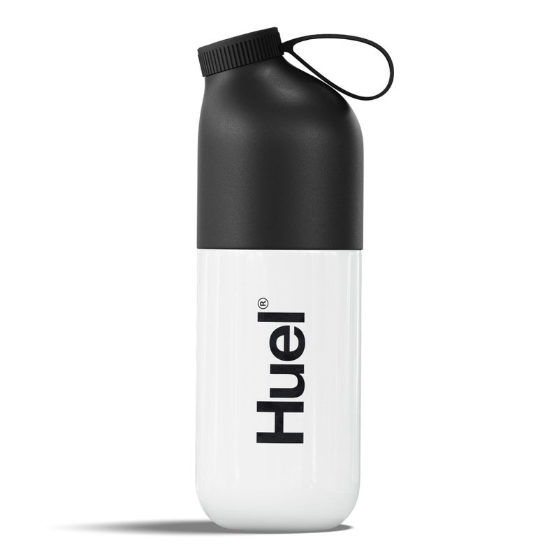 Huel Black Edition Shaker Bottle BPA Free and LongLasting Tritan Body Lockable Lid to Avoid Spills Fill line guide for perfect Measurements Dishwasher Friendly 135oz
